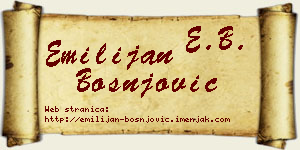Emilijan Bošnjović vizit kartica